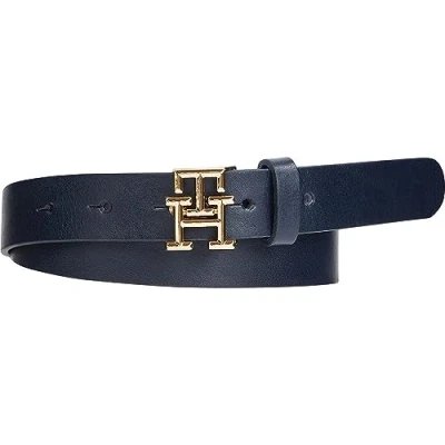 Image of Tommy Hilfiger LOGO Belt, Women&#039;s, Size: 28, Space blue