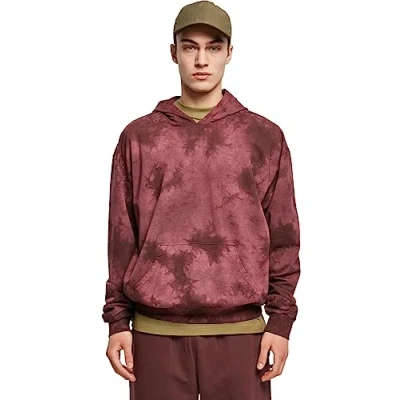 Image of Urban Classics DYED Hoodie, Men&#039;s, Size: Small, Cherry