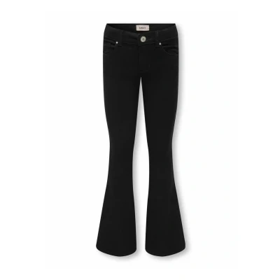 Image of ONLY Girl&#039;s Baggy Jeans, Black Denim, 134