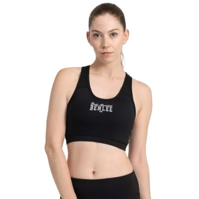 Image of Benlee Kembley Medium support sports bra, Women&#039;s, Size: Large, Black silver