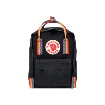 Image of Fjällräven Kanken Rainbow MINI CITY Rucksack for kids, Size: One Size, Black/rainbow