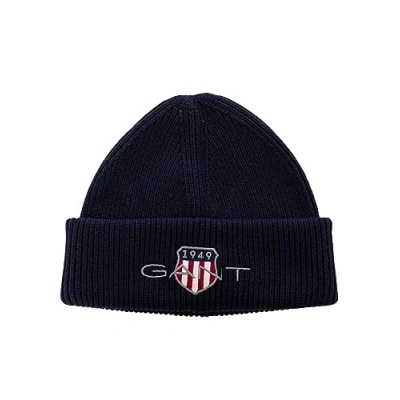 Image of GANT Archive Shield Beanie Unisex Beanie, Size: One Size, Marine