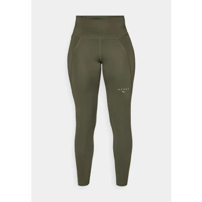Image of Puma Essential Leggings, Women&#039;s, Size: Small, Dark olive