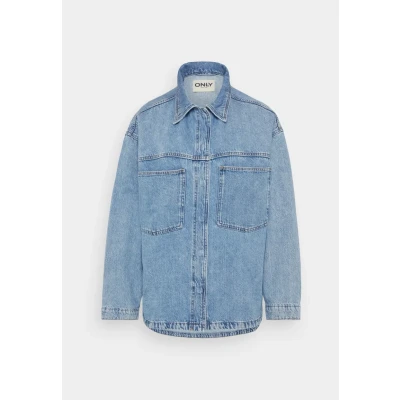 Image of ONLY Onlemmie denim jacket, Women&#039;s, Size: XS, Light blue