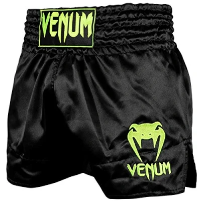Image of Venum Classic MUAY THAI Shorts Sports shorts, Men&#039;s, Size: Small, Black/neo yellow