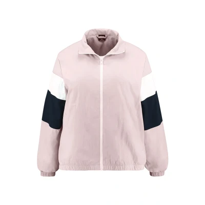 Image of Urban Classics Curvy Ladiescrinkle Track Windbreaker, Women&#039;s, Size: XS, Darkrose/navy/white