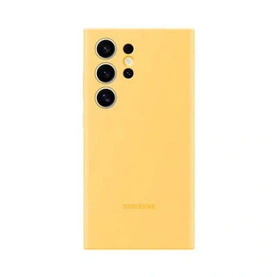 Image of Samsung Silicone Back Cover Yellow Galaxy S24 Ultra