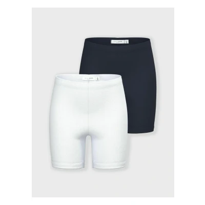 Image of Name it Nkfvivian Solid PACK OF 2 Shorts for kids, Size: 1.5 2y, Dark sapphire/bright white