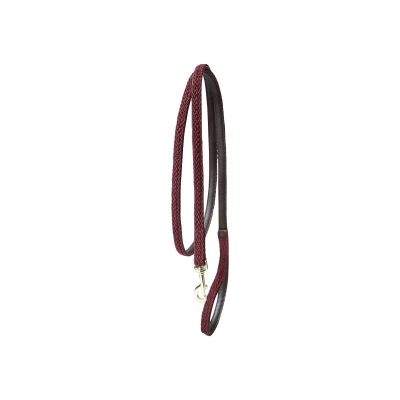 Image of Kentucky Horsewear Plaited Nylon Horse Lead Burgundy Rope Equestrian