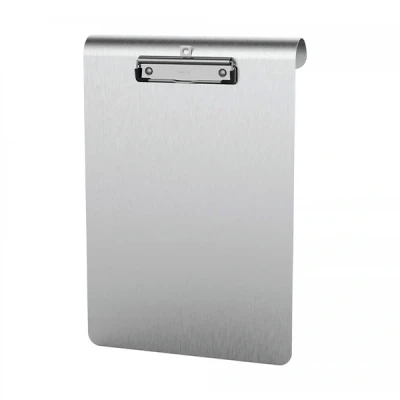 Image of MAUL MAULmedic clipboard for Hanging, Writing Board, DIN A4 high, anodised Aluminium/Stainless Steel, Plate Thickness 0.12 cm, clamp Width 0.8 Silver