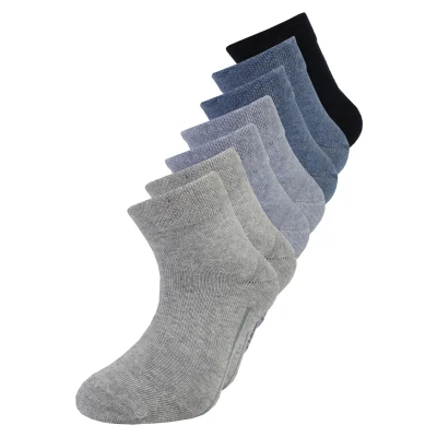 Image of camano Children Quarter 7 PACK Unisex Socks for kids, Size: 9 11.5(K), Jeans mix
