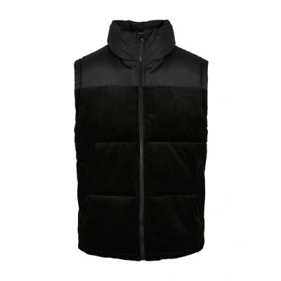 Image of Urban Classics CORD Waistcoat, Men&#039;s, Size: Small, Black