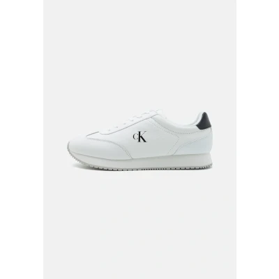Image of Calvin Klein Jeans Runner Trainers, Men&#039;s, Size: 9.5, Bright white/black Leather
