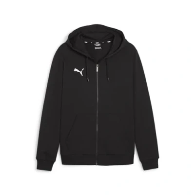 Image of Puma Teamgoal Casuals Hooded Jacket Zipup sweatshirt, Men&#039;s, Size: 3XL, Black/white