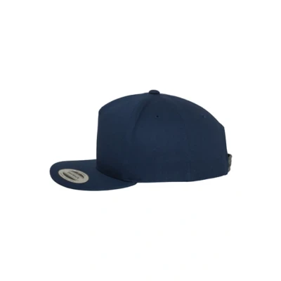 Image of Flexfit Classic 5 Panel Snapback Cap, Size: One Size, Navy