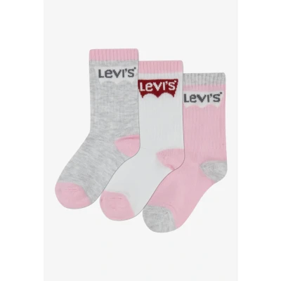 Image of Levi&#039;s Batwing Regular CUT 3 PACK Unisex Socks for kids, Size: 2.5 4.5, Fairy tale