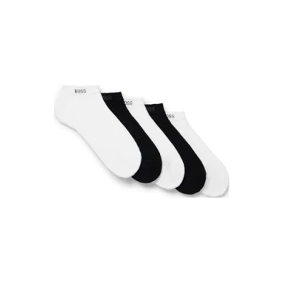Image of BOSS 5 PACK Socks, Men&#039;s, Size: 5.5 8, White/black