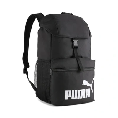 Image of Puma Phase Toploader Backpack Unisex Rucksack, Size: One Size, Black