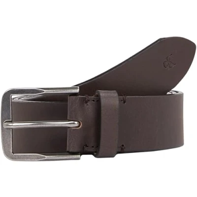 Image of Calvin Klein Jeans Classic FLAT Belt business Bitter brown/antique silvercoloured, Men&#039;s, Size: 42, silver coloured