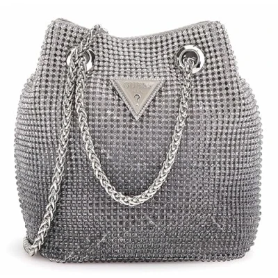 Image of Guess Zalina Pouch Cross body bag silvercoloured, Women&#039;s, Size: One Size, Silver/coloured