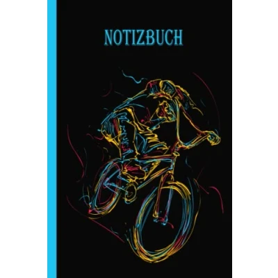 Image of Fahrrad Notizbuch: Notizbuch, breites liniertes Notizbuch aus liniertem Papier für Schule, Studenten, Geschenk Kinder, Jungen, Mädchen, Teenager, liebhaber