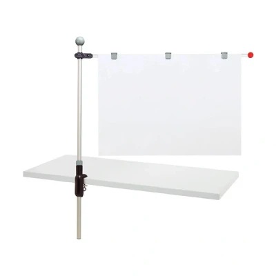 Image of Maul Table Presenter, 1 Adjustable Swivel Arm 100 cm/Din A1, Including 3 Magnetic Clips, Aluminium, Black/Grey