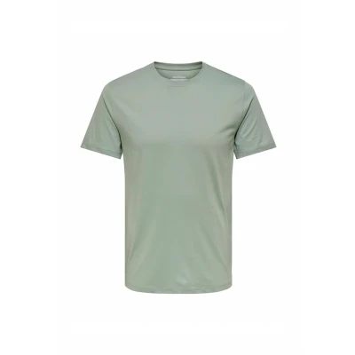 Image of ONLY &amp; SONS Onsmax Life SS Stitch Tee Noos, Iceberg Green, XS