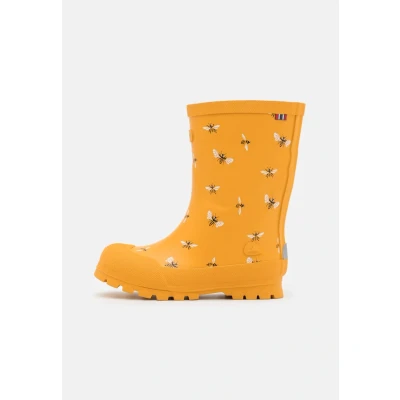 Image of Viking Jolly Print Unisex Wellies for kids, Size: 1, Yellow/black Synthetics