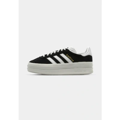 Image of adidas Originals Gazelle BOLD Trainers, Women&#039;s, Size: 6, Core black/footwear white/core white leather and imitation