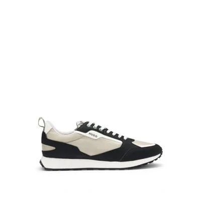 Image of HUGO Icelin Trainers, Men&#039;s, Size: 9, Open beige Imitation leather/ textile