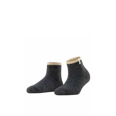 Image of FALKE Women&#039;s Cosy Plush W SSO Wool Alpaca Patterned 1 Pair Short Socks, Grey Anthracite Melange 3081, 5.5 8