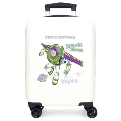 Image of Joumma Disney Friends to Infinity and Beyond Cabin Suitcase White 33 x 50 20 cm Rigid ABS Side Combination Lock 28.4L 2 kg 4 Double Wheels Luggage Hand Luggage, white,