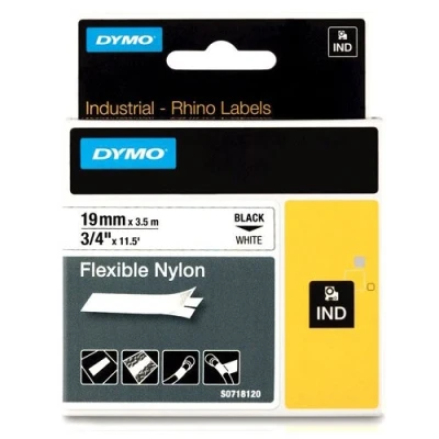 Image of Dymo S0718120 Label Tape, 19 mm x 3.5 m, White