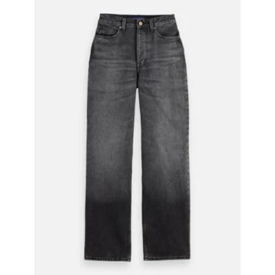 Image of Scotch &amp; Soda Women&#039;s Ripple Straight Jeans, Absolute Black U016, 26W / 30L
