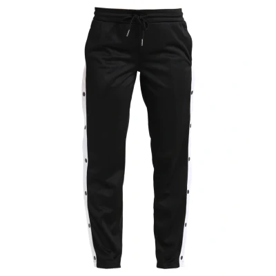 Image of Urban Classics Ladies Button UP Track Pants Tracksuit bottoms, Women&#039;s, Size: 3XL, Black