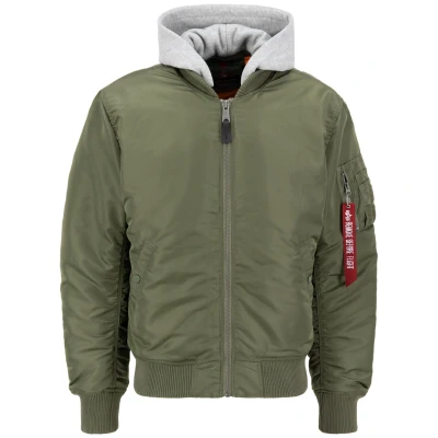 Image of Alpha Industries Bomber Jacket MA 1 ZH Back EMB sage green M