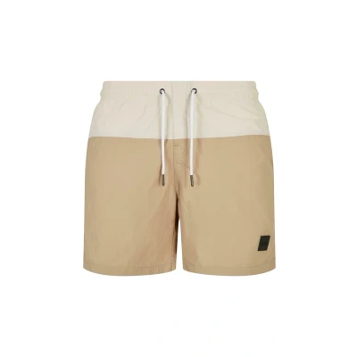 Image of Urban Classics Block Swimming shorts, Men&#039;s, Size: 5XL, Unionbeige/softseagrass