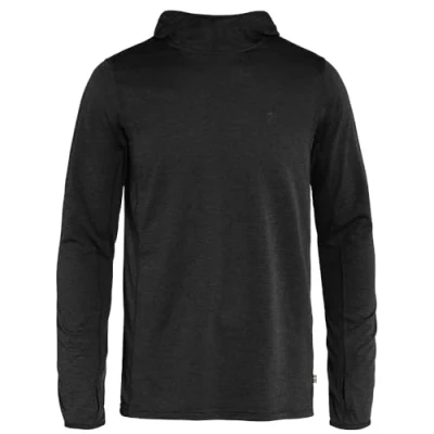 Image of Fjällräven Abisko SUN Hoodie Long sleeved top, Men&#039;s, Size: Large, Black