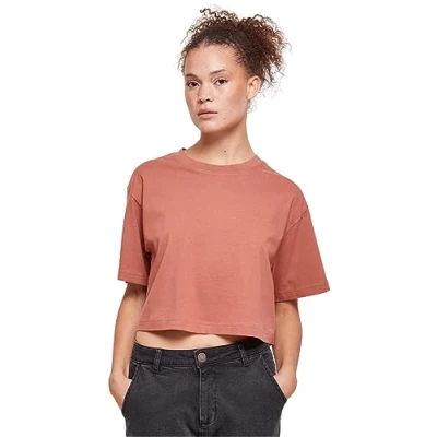Image of Urban Classics Basic Tshirt, Women&#039;s, Size: Small, Terracotta