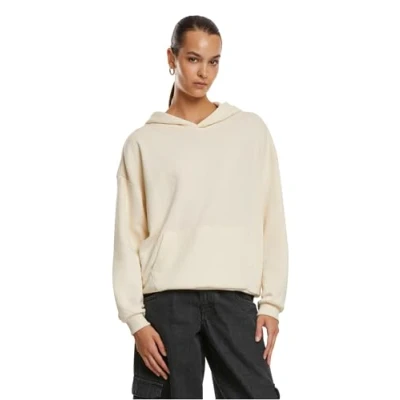 Image of Urban Classics Women&#039;s Hooded Pullover, Light Terry Oversized Hoodie, Casual Hoodie for Women, Fit, Whitesand., 4XL