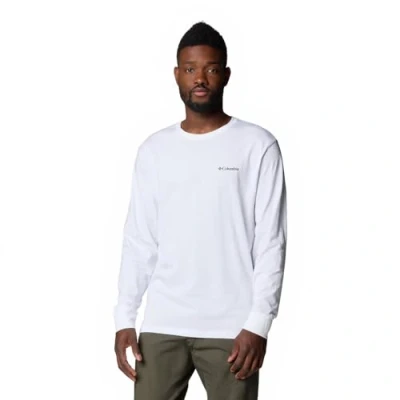 Image of Columbia North CASCADES Long Sleeve TEE sleeved top, Men&#039;s, Size: Small, White