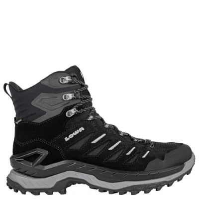 Image of Lowa Innovo GTX MID Hiking shoes, Men&#039;s, Size: 10.5, Schwarz/grau Leather and textile