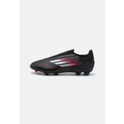 Image of adidas Performance F50 League Laceless FG/MG Moulded stud football boots, Men&#039;s, Size: 12.5, Core black/iron metallic/lucid red Synthetics/textile