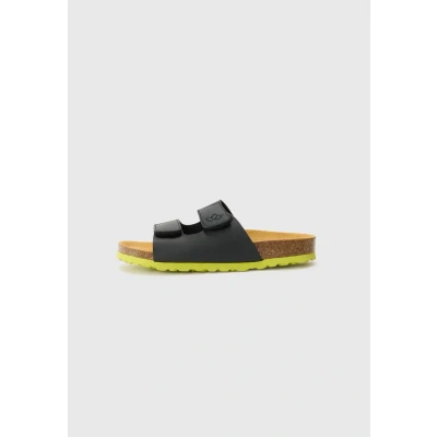 Image of LICO Bioline Sandals for kids, Size: 11K, Black/lemon shoes