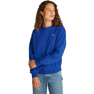 Image of Tommy Hilfiger Contrast FLAG Sweatshirt, Women&#039;s, Size: XXS, Noble blue