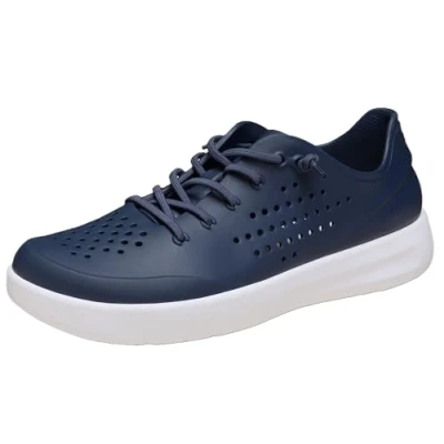 Image of Crocs Inmotion Pacer Trainers, Men&#039;s, Size: 8, Navy/white Synthetics