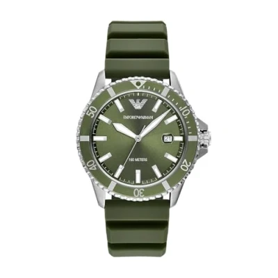 Image of Emporio Armani Watch, Men&#039;s, Size: One Size, Green