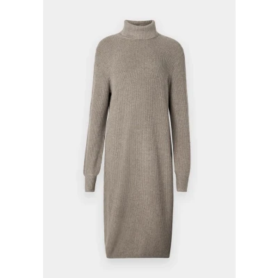 Image of Object Women&#039;s Objmalena L/S Roll Neck Dress Noos, Fossil/Detail: Melange, S