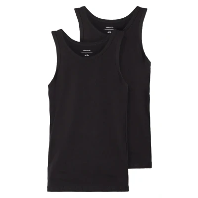 Image of Name it Nkmtank 2PACK Undershirt for kids, Size: 5y, Black