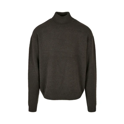 Image of Urban Classics Oversized ROLL NECK Sweater Jumper, Men&#039;s, Size: Small, Blackbird